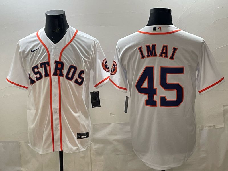 Men 2026 Houston Astros #45 Imai White Game Nike MLB Jersey style 001